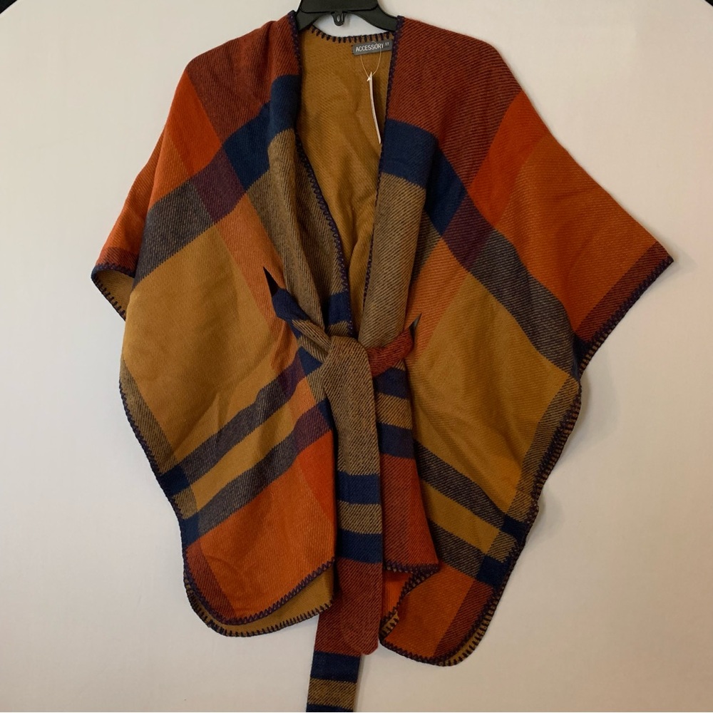 Accessory St Brown & Orange Shawl